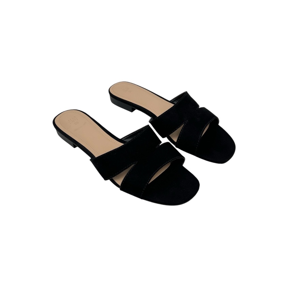 Women’s H&M Black Suede Slide Sandals